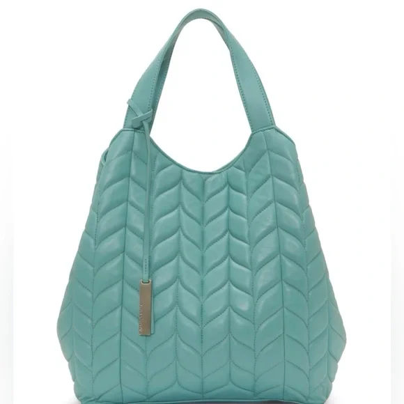 Vince Camuto Chic Teal Quilted Tote Bag